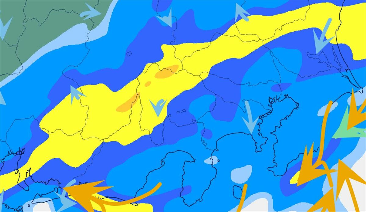 【関東甲信】雨が次第に強まり大雨となる所が　前線が北上、活発になる見込み　【雨と風のシミュレーション】