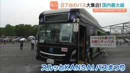「バスまつり」関西各地のバスが集結！約４０社が参加し２７台を展示　万博記念公園　|　MBSニュース | 関西の最新ニュースを分かりやすく。