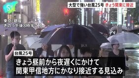 台風25号 今年一番の大雨のおそれ、大型で強い勢力 きょう関東に接近|TBS NEWS DIG