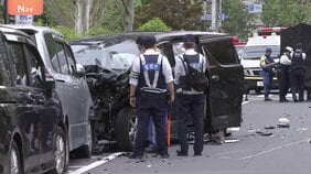 東京・板橋区で車と自転車あわせて7台絡む事故　警察官2人含む3人が重傷　乗用車運転の20代男を現行犯逮捕|TBS NEWS DIG