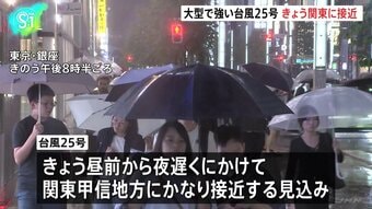台風25号 今年一番の大雨のおそれ、大型で強い勢力 きょう関東に接近|TBS NEWS DIG