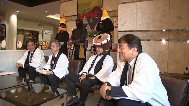 「空飛ぶ鉄のかごで名古屋へ！」　忍者隊がFDA花巻空港利用をPR　天むすやひつまぶしを堪能しよう　岩手|TBS NEWS DIG