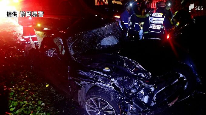 東名高速道路下り線で路線バスやトラック、乗用車など6台が絡む事故 一時追い越し車線規制＝静岡・富士市　|　静岡のニュース | SBSNEWS | 静岡放送