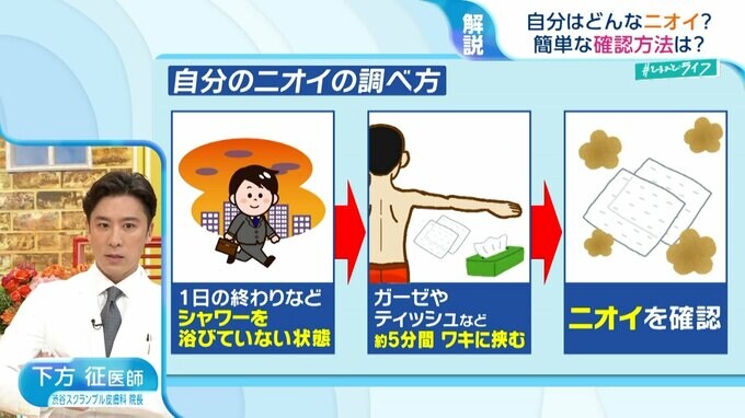 「肉好きな人はにおいやすい？」「体を洗う順番は？」“脱マスク”で気になる“体臭”の疑問を皮膚科医が解説　自分のニオイのチェック方法も【ひるおび】|TBS NEWS DIG