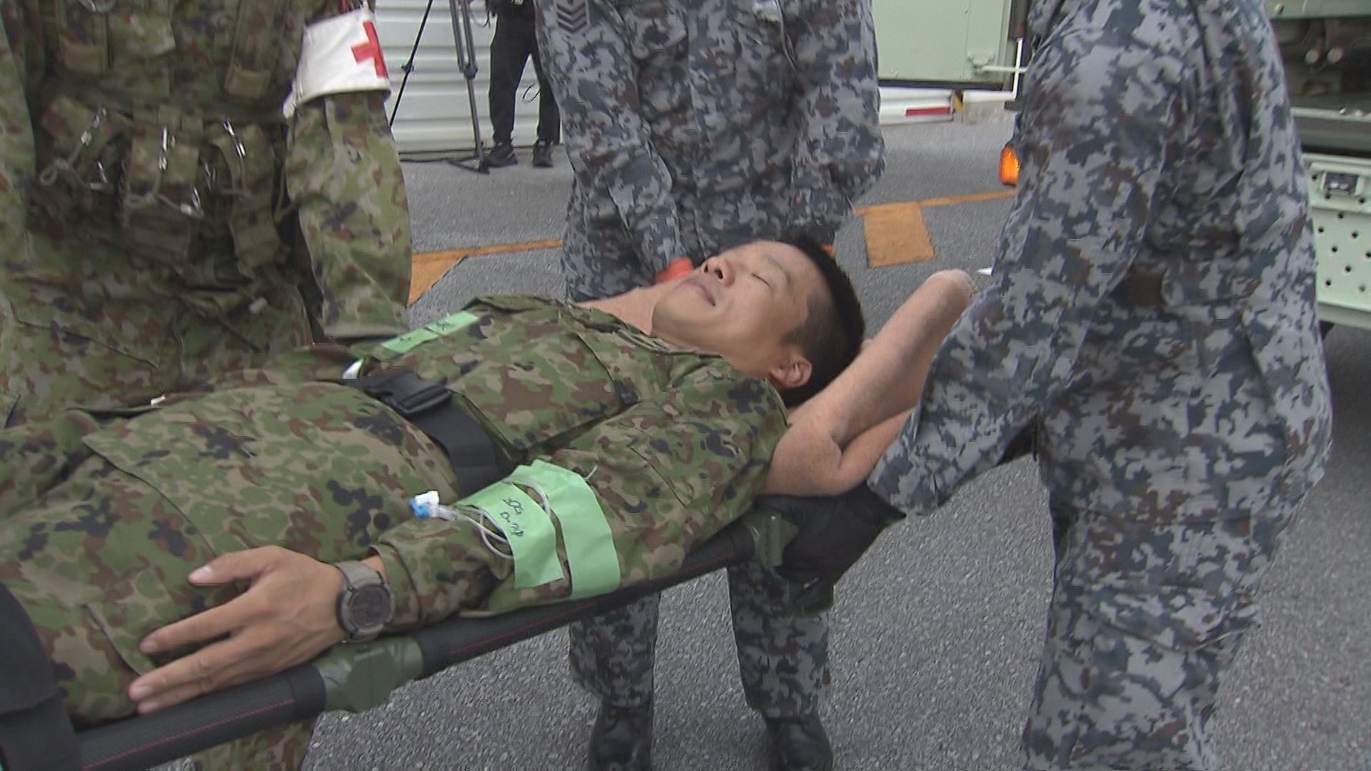 離島の戦闘を想定 負傷した自衛隊員を後方搬送する訓練に予備自衛官が