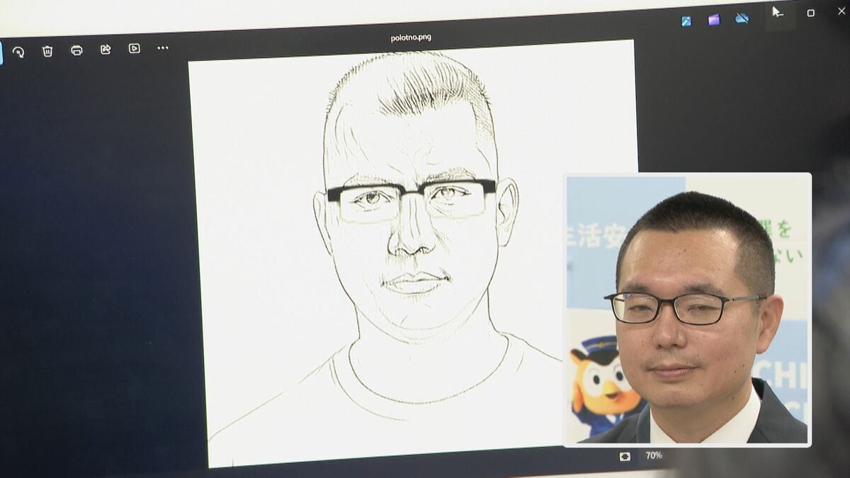 捜査用“似顔絵”もAIで… 30秒で記憶した容疑者の年代や顔の特徴を入力すると…すぐに作成　愛知県警がNTTデータや人間環境大学と開発するシステム初公開　実用化時期は未定