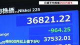 日経平均株価は一時900円以上値下がり　市場関係者「トランプ氏の関税政策に引き続き警戒が必要」|TBS NEWS DIG