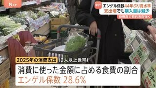 エンゲル係数44年ぶり高水準28.6％　2025年消費支出　食料品の値上げ相次ぎ外食の支出増| TBS CROSS DIG with Bloomberg