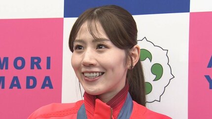 志田千陽選手が“女神の笑顔”で母校を訪問「ここで鍛えてもらった成果が