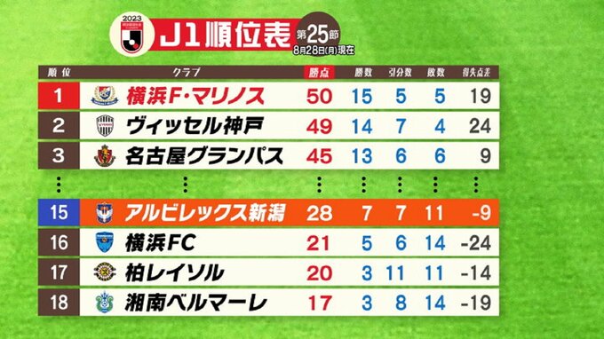サッカーJ1 新潟vs鹿島　「またも早い時間帯の失点」0-2で敗れ今季初の連勝ならず|TBS NEWS DIG
