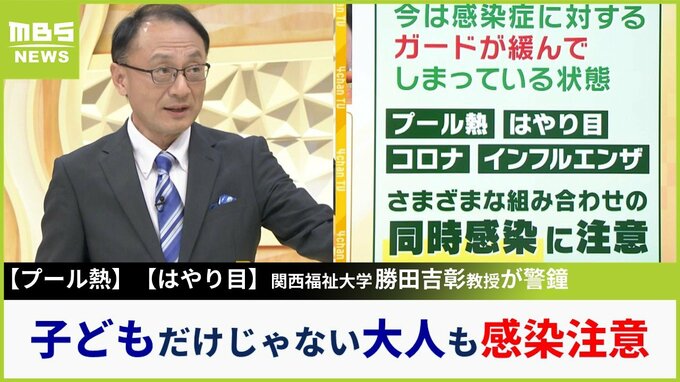大人も感染に注意！患者急増…子どもの感染症「プール熱」「はやり目」症状は「発熱」「目の充血」原因のアデノウイルスは「制御が難しい」専門家が今改めて警鐘『感染症に警戒を』|TBS NEWS DIG