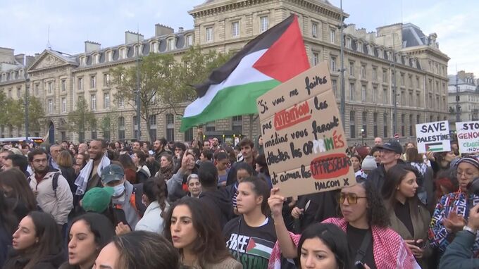 フランス・パリでパレスチナ支持のデモ、当初警察が禁止も裁判所が撤回|TBS NEWS DIG