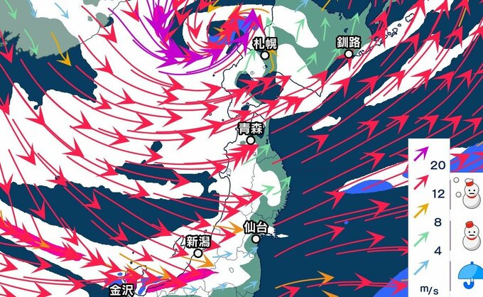 北海道地方は、4～６日頃にかけて大雪やふぶき、吹きだまりによる交通障害、高波に十分注意を　日本海側南部と太平洋側西部は5日は高波に警戒を【雪と雨のシミュレーション】　|　富山のニュース｜天気・防災｜チューリップテレビ