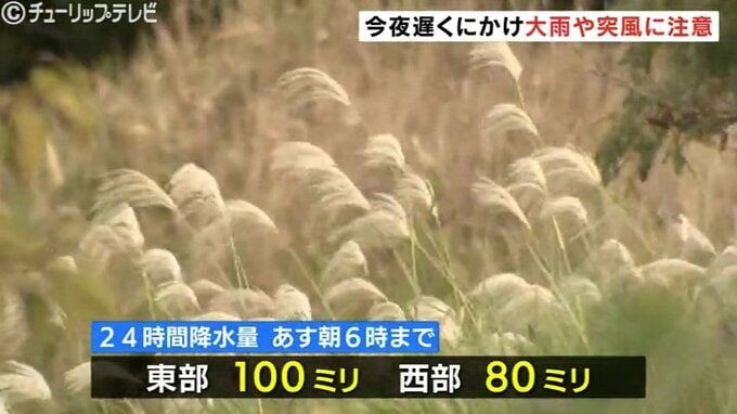 今夜遅くにかけ警報級大雨の可能性 大気の状態が不安定で激しい突風にも注意 富山　|　富山のニュース｜天気・防災｜チューリップテレビ