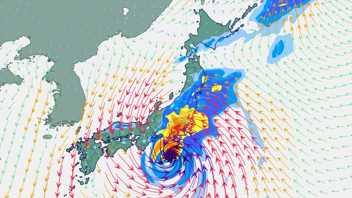 【台風情報】台風25号　関東甲信地方　19日(土)夕方～21日(月・祝)頃にかけ、雷を伴った激しい雨の降る所が　土砂災害に厳重に警戒　【進路予想・シルバーウィークは？雨と風のシミュレーション】