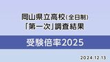 県立全日制高校「進学希望状況(第一次調査)」発表 岡山工(デザイン)2.00倍 岡山城東 1.39倍 真庭(看護) 0.25倍【全50校119科4コース掲載】|TBS NEWS DIG