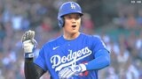 大谷翔平 第1打席四球で出塁、日本人最長タイの43試合連続出塁を達成!2009年のイチロー氏に並ぶ快挙|TBS NEWS DIG