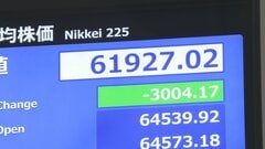 日経平均、約2か月ぶり安値…一時3000円超値下がり　AI・半導体関連中心に多くの銘柄に売り注文広がる　「キオクシアHD」は一時ストップ安| TBS CROSS DIG with Bloomberg