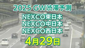 【GW 29日に混雑するのはどこ？】深江サグ付近で最長18キロ　中央道～東名～東名阪～名神～阪神高速～中国道【NEXCO東日本・中日本・西日本 ゴールデンウィーク 高速道路 渋滞予測】|TBS NEWS DIG