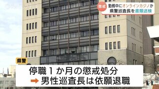 【富山県警】20代巡査長 オンラインカジノ賭博で書類送検　賭け金総額1000万円超…勤務中に1日60回アクセス、借金増で「違法と自覚もやめられず」依願退職　|　富山のニュース｜天気・防災｜チューリップテレビ
