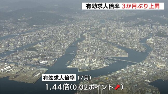 7月の広島県の有効求人倍率 3か月ぶりに上昇|TBS NEWS DIG