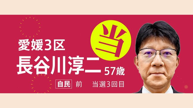 【速報 愛媛3区】自民党の長谷川淳二氏が当選確実 衆議院議員選挙2026|TBS NEWS DIG