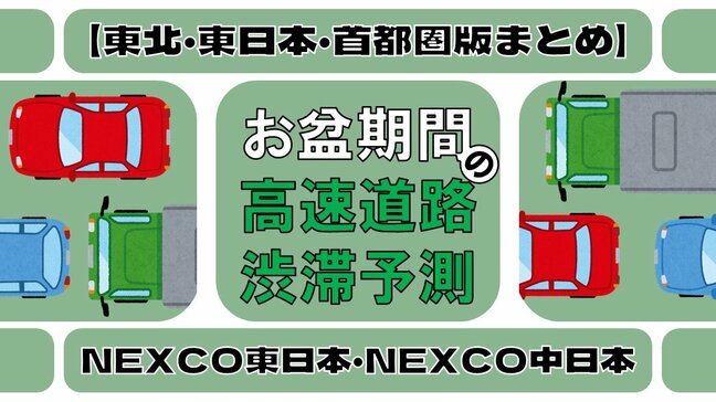 【お盆の交通情報 高速道路の渋滞予測2025】東名・東北道・常磐道・関越道…渋滞見込まれる区間・時間帯など一覧あり いつ・どこで混雑する?【NEXCO東日本・NEXCO中日本(首都圏・東日本・東北版まとめ)】|TBS NEWS DIG