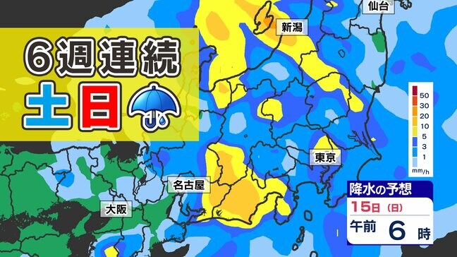 【東京首都圏 土日また雨か】6週連続 土日に雨【雨のシミュレーション14日(土)~15日(日)雨はいつからいつまで?】東京・神奈川・埼玉・千葉・群馬・栃木・茨城|TBS NEWS DIG