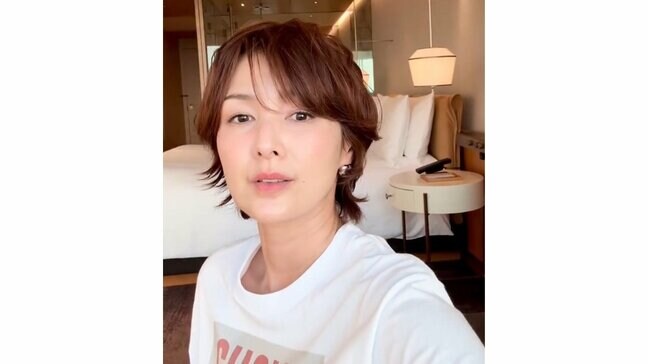 【 吉瀬美智子 】 高級ホテルでの“自撮り動画”に反響 ドラマの役作りで髪切れず「中途半端な長さになってきて毎日のスタイリングに苦戦中」|TBS NEWS DIG