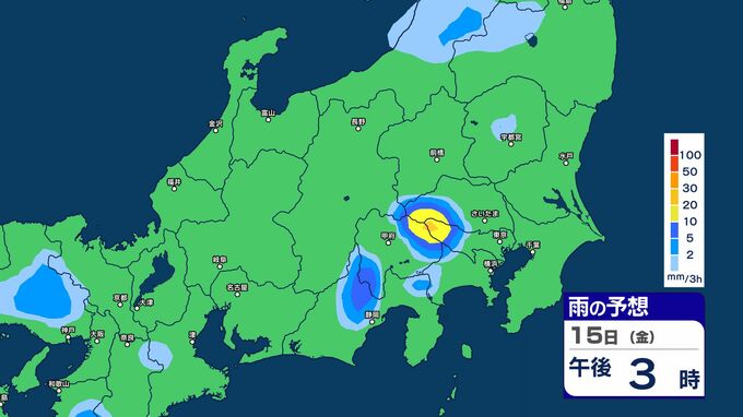【大雨情報】関東甲信　「警報級の大雨の可能性」15日昼過ぎから夜遅くにかけ　大気の状態が不安定に【雨のシミュレーション画像掲載】関東北部・甲信80ミリ　関東南部60ミリ　気象庁|TBS NEWS DIG