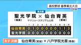 【高校野球東北大会】仙台育英が福島・聖光学院を3-0で破り決勝進出 全日本大学野球は東北福祉大がベスト4進出 | 宮城のニュース│tbc NEWS│tbc東北放送