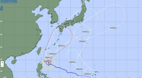 【台風7号】台風7号（メーカラー）「非常に強い」勢力でフィリピンの東を北上　26日には沖縄本島近海へ気象庁が2026年6月23日【雨と風のシミュレーション】　|　富山のニュース｜天気・防災｜チューリップテレビ