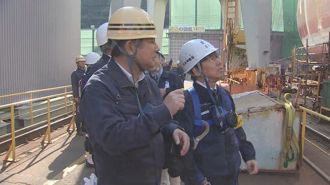 大分労働局長が造船所をパトロール　年末年始無災害運動の一環|TBS NEWS DIG
