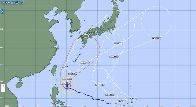 【台風7号】台風7号（メーカラー）「非常に強い」勢力でフィリピンの東を北上　26日には沖縄本島近海へ気象庁が2026年6月23日【雨と風のシミュレーション】|TBS NEWS DIG