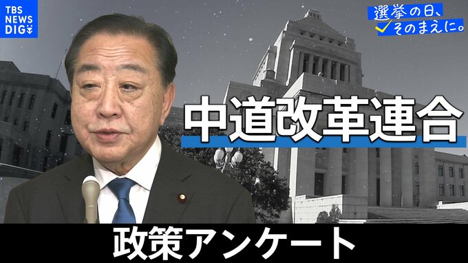 政策アンケート全文掲載＜中道改革連合＞【衆議院選挙2026】|TBS NEWS DIG