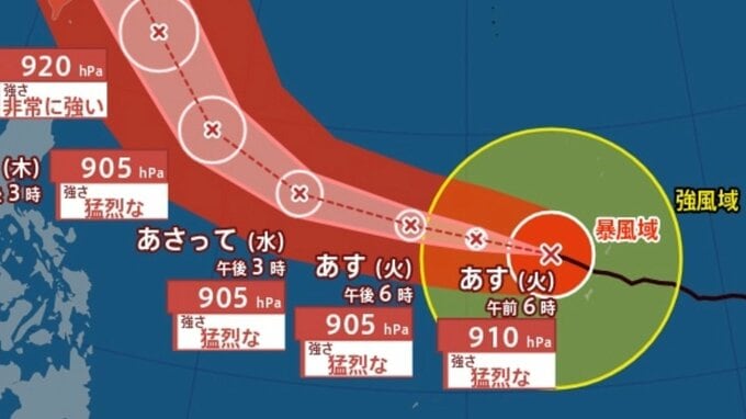 【台風情報】10日（金）最大瞬間風速70m/sで沖縄の南に接近予想　大型で猛烈な「台風9号（バービー）」日本への影響、進路は？7月17日（金）までの雨・風シミュレーションで確認　今後の気象情報に注意【気象庁6日午後6時45分発表】|TBS NEWS DIG