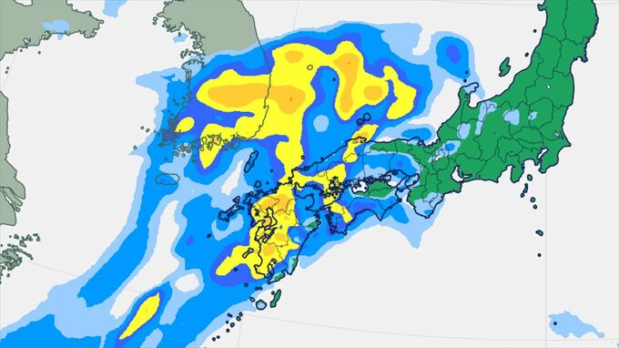 【大雨情報】西日本や東日本　14日～15日にかけて警報級の大雨となる可能性　【土日は？雨のシミュレーション】|TBS NEWS DIG
