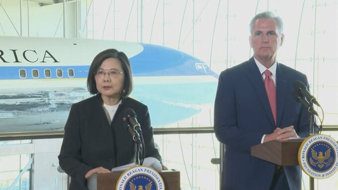台湾の蔡英文総統と米マッカーシー下院議長が会談　経済と安全保障での連携強化を確認|TBS NEWS DIG