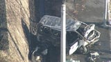 「車が壁にぶつかって炎上している」かなりの速度で車が法面に突っ込んだか 男女2人死亡|TBS NEWS DIG