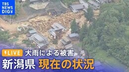 【空撮LIVE】新潟県 大雨 現在の状況(2022年8月4日午後2時)|TBS NEWS DIG