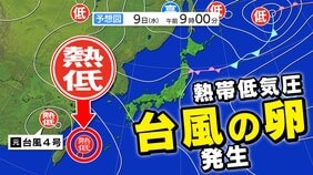 【次の台風か？】台風のたまご＝熱帯低気圧発生へ  シミュレーションで九州に接近する「渦」来週関東・東海へ？【雨風シミュレーション10日（木）～14日（月）】|TBS NEWS DIG