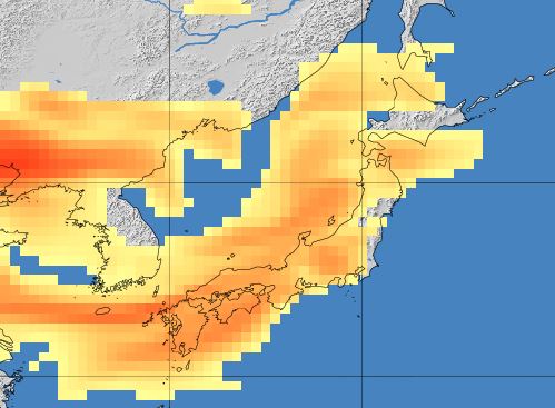 今年初の黄砂飛来へ　29日夜から31日にかけて視程5キロメートル未満となることも　広い範囲で視程10キロ未満に　気象台で注意呼びかけ　|　SBC NEWS | 長野のニュース | SBC信越放送