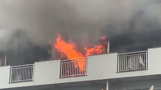 大きな爆発音と激しい炎　県営住宅でおきた火災　1時間半後に鎮火　けが人なし　大分　|TBS NEWS DIG
