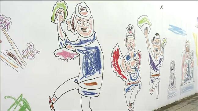 建設現場の仮囲いに“すずめ踊り”モチーフにしたアートがお目見え　2028年度中の開館を目指す県立劇場　仙台|TBS NEWS DIG