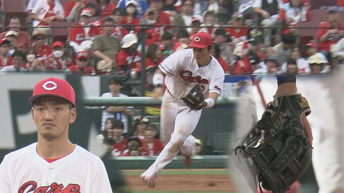 「10分前にもらったグローブでデビュー戦に臨んだ」　ついにベールを脱いだカープドラフト1位ルーキー・佐々木泰　デビュー戦直前に下した大きな決断　「よかったらこれ使ってみてや」　守備職人から譲り受けたグローブで好守連発！　|　RCC NEWS | 広島ニュース | RCC中国放送