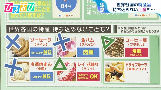 「機内食」もNG？「ドライフルーツ」は？知らないと罰金も…日本に持ち込めない“おみやげ”　成田空港動植物検疫に密着取材【ひるおび】|TBS NEWS DIG
