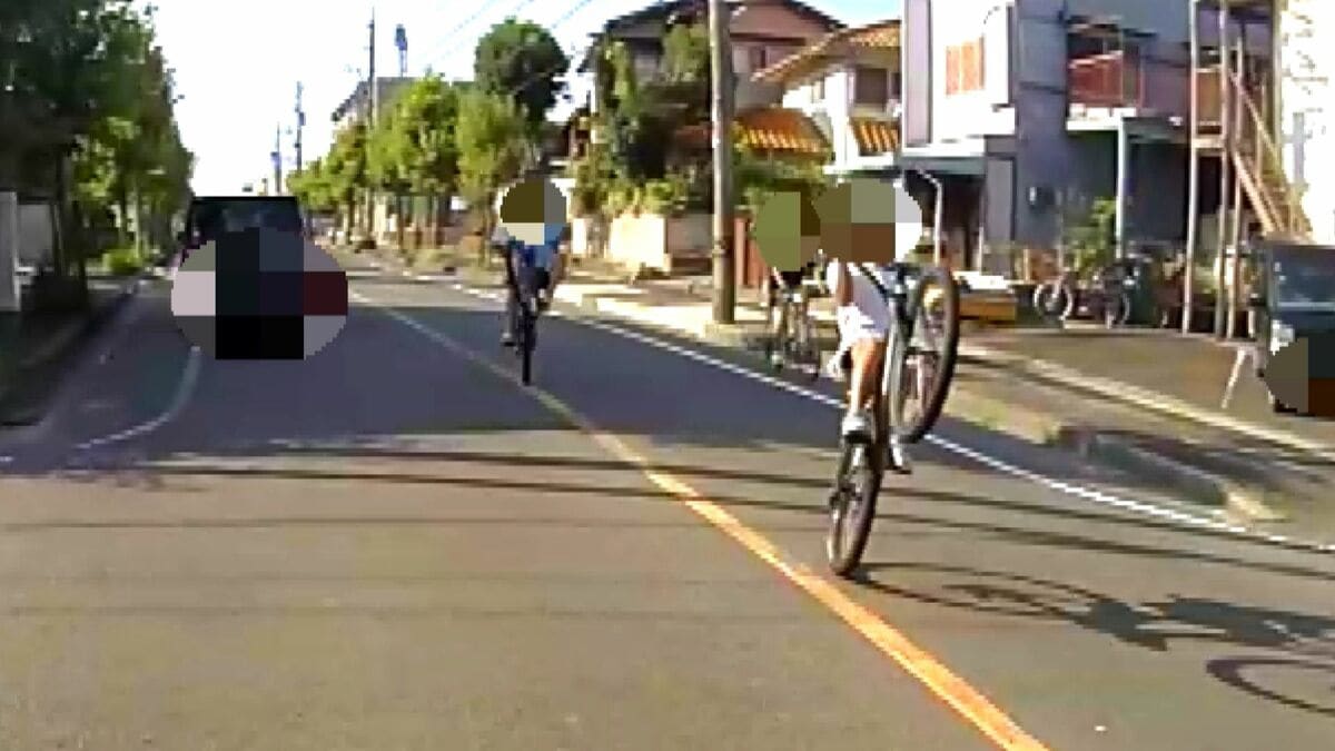 自転車でウィリー走行や逆走などを繰り返す“名古屋ライド” 14歳中学生の少年2人を逮捕 SNSの呼びかけで集まった少年｢スリルが楽しい｣　