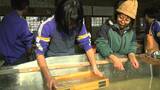 1200年の歴史持つ特産品の “和紙” で卒業証書を 神郷北小学校の6年生8人が手漉きに挑戦【岡山・新見市】|TBS NEWS DIG