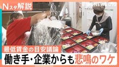 フルタイムで月8万不足も…最低賃金の目安を議論、働き手・企業からも悲鳴のワケ【Nスタ解説】| TBS CROSS DIG with Bloomberg