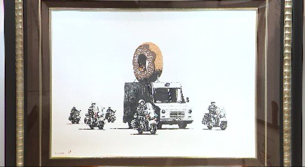 【作品画像掲載】正体不明が魅力！1650万円の作品も！！世界的に注目される匿名アーティスト「バンクシー」版画作品の展示販売会…代表作「風船と少女」や「フラワースロワー」の復刻版画など約60点　|　SBC NEWS | 長野のニュース | SBC信越放送